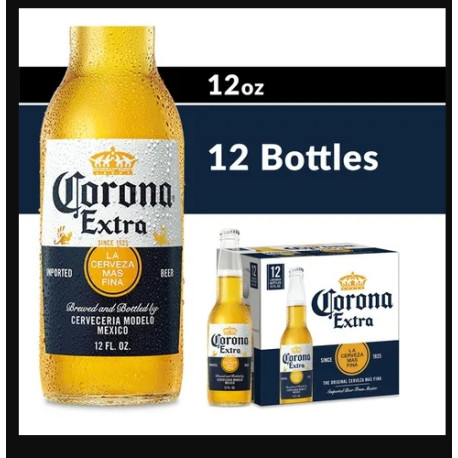 Corona Extra Mexican Lager Import Beer Bottles
