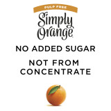 Simply Non GMO Orange Juice No Pulp, 52 fl oz Bottle