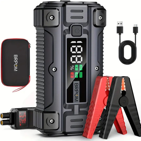 6000A Peak 26800mAh Car Jump Starter, 12V Auto Booster Battery Charge