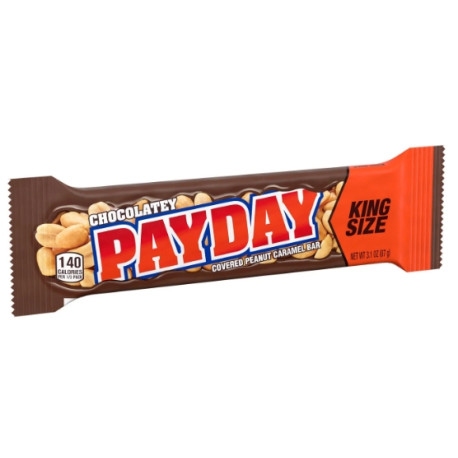 Payday Chocolatey Peanut Caramel King Size Candy, Bar 3.1 oz